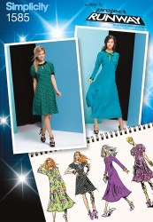 1585 EMPIRE SS-LS RUNWAY DRESS 2 LENGTHS PATTERN 4-12
